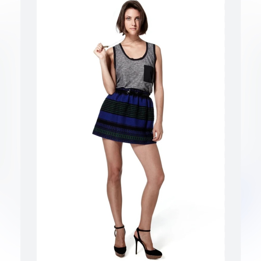 Maje Son Wool Blend Stripes Mini Skirt size 1
